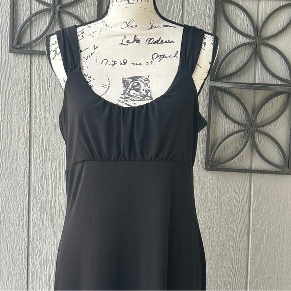 MICHAEL Michael Kors Black Sleeveless Tiered Drop Waist Shift Dress Size Large L - Picture 2 of 7